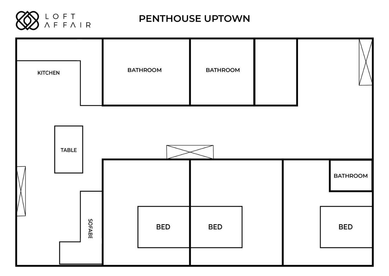 クラクフPenthouse Uptown - Loftaffairアパートメント エクステリア 写真